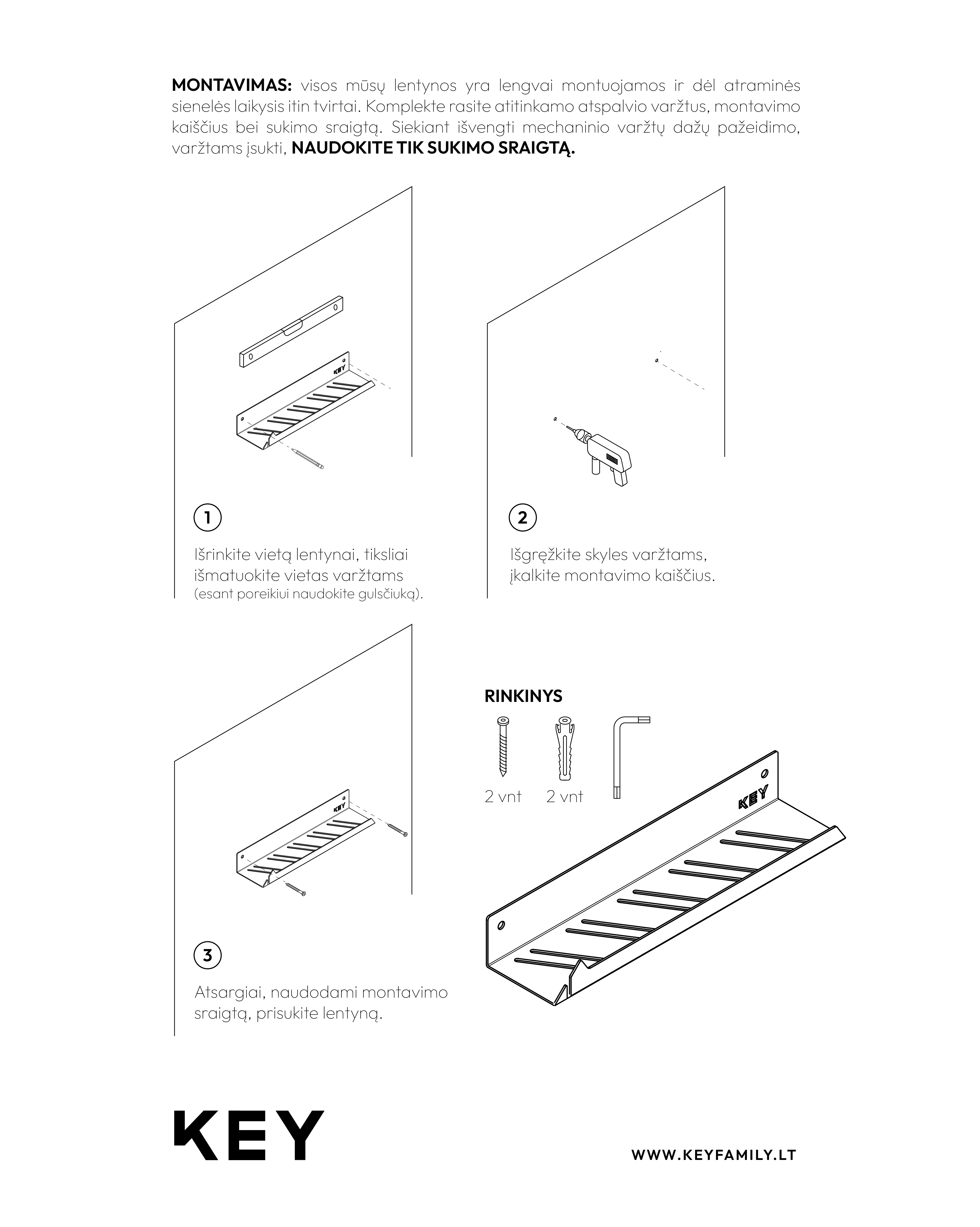 KEY Dušo lentyna Hill