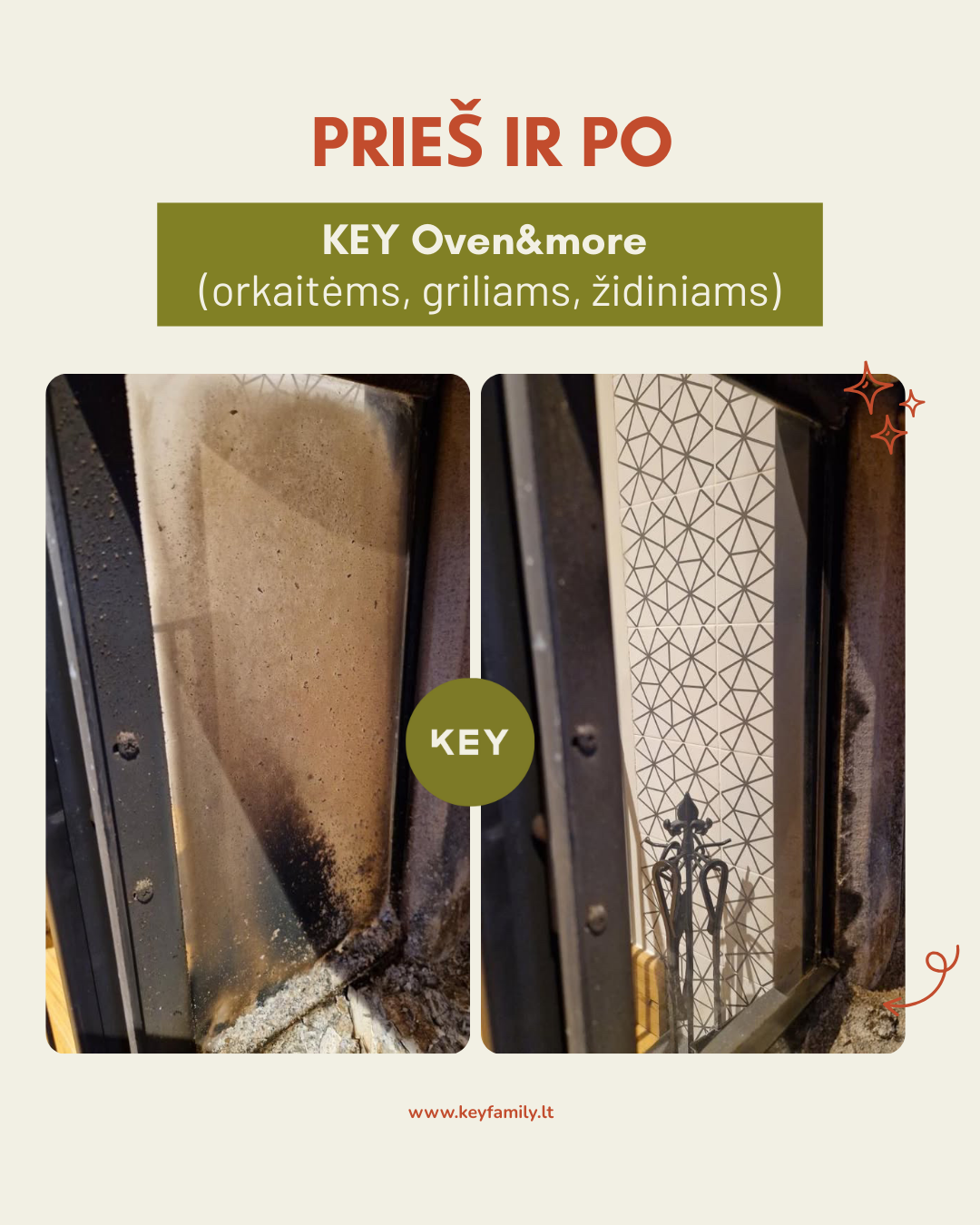 KEY Orkaičių, židinių ir grilių valiklis